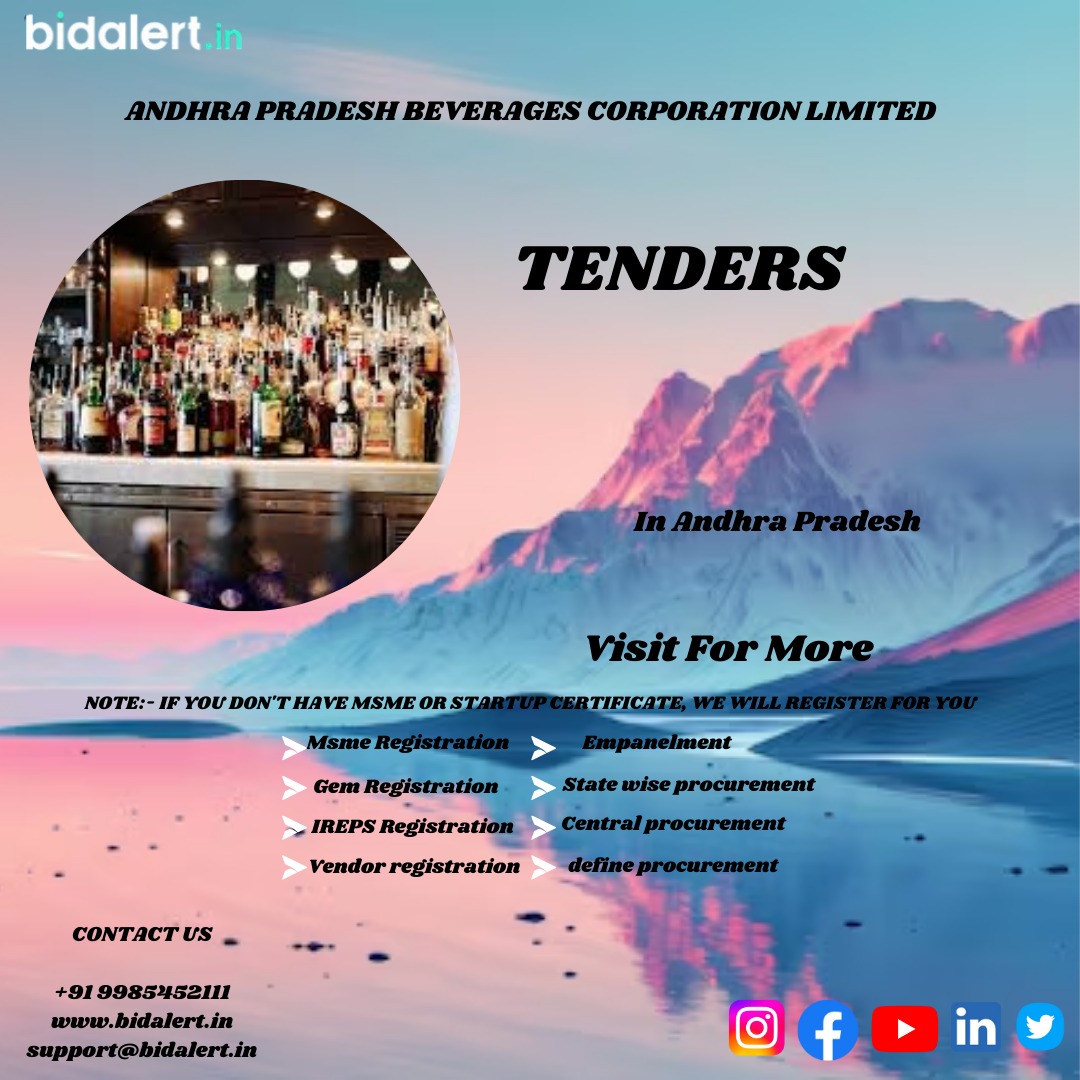 AndhraTenders's tweet photo. #AndhraPradeshBeverages
#APBeverages
#BeverageCorporation
#StateBeverageCorp
#LiquorRetail
#BeverageIndustry
@BIDALERT1 https://t.co/adI4p0RnRl