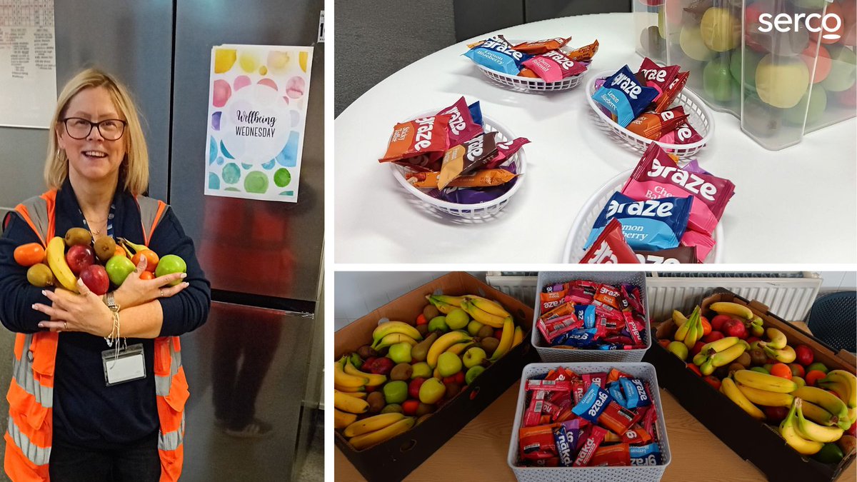Serco Environmental Services (@sercoesuk) on Twitter photo Yesterday the <a href="/SercoGroup/">Serco Group</a> <a href="/sandwellcouncil/">Sandwell Council</a> contract hosted #WellbeingWednesday as part of our #ZeroHarmWeek. There were plenty of delicious fruits & health bars to encourage healthy eating. This was a huge hit with the team along with the health machines installed
#WMHD2024 Yesterday the <a href="/SercoGroup/">Serco Group</a> <a href="/sandwellcouncil/">Sandwell Council</a> contract hosted #WellbeingWednesday as part of our #ZeroHarmWeek. There were plenty of delicious fruits & health bars to encourage healthy eating. This was a huge hit with the team along with the health machines installed
#WMHD2024