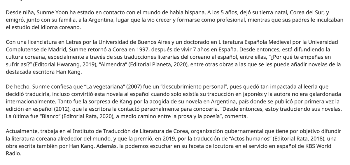 mobymartin's tweet photo. la traductora de La vegetariana nació en Corea y emigró a Argentina cuando tenía cinco años 💙🤍💙 fue ella quien descubrió el libro de Kang: como suele ocurrir, el traductor también hace de scout para las editoriales.  https://t.co/sWI3ckWhJm https://t.co/gIHxtKsyuO