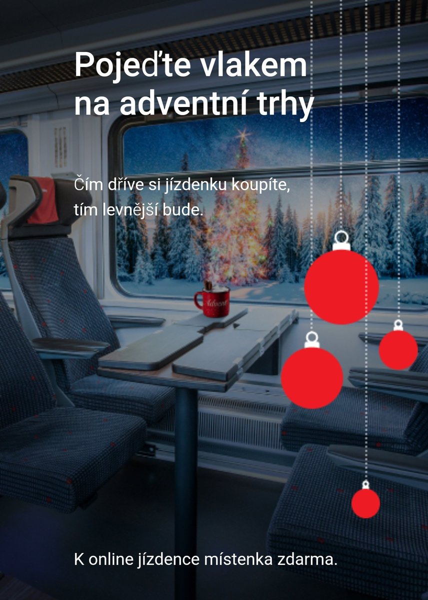 Každoroční bizár <a href="/ceskedrahy_/">České dráhy</a> . Reklamní oddělení vás láká na adventní trhy v Evropě. Jenže to má jednu vadu a to dosti značnou, že jízdenky koupíte jen do 14.12.! 🫣 Ostatní dráhy umožňují kupovat jízdenky na nový řád dříve... Jako námět na zlepšení.