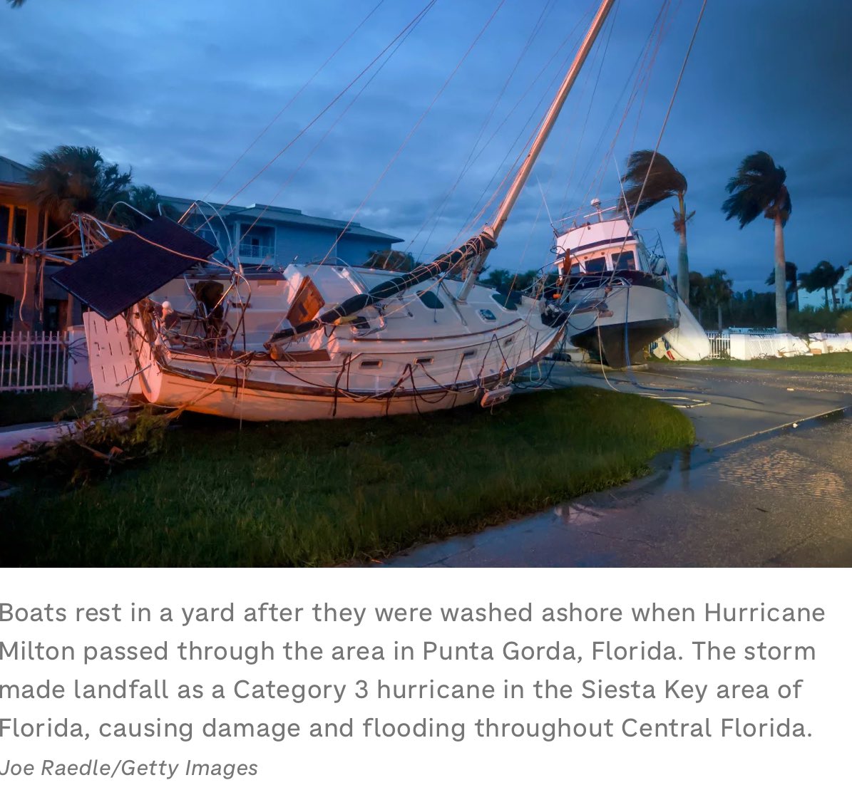 WillowPippa1's tweet photo. Hurricane Milton has passed over. Scary night but we are safe with just downed trees and some flooding. Lost power but back on already! Praying for people on the west coast and inland and south of me. Lots of tornadoes!! 💔 https://t.co/ecnu1SvXgI