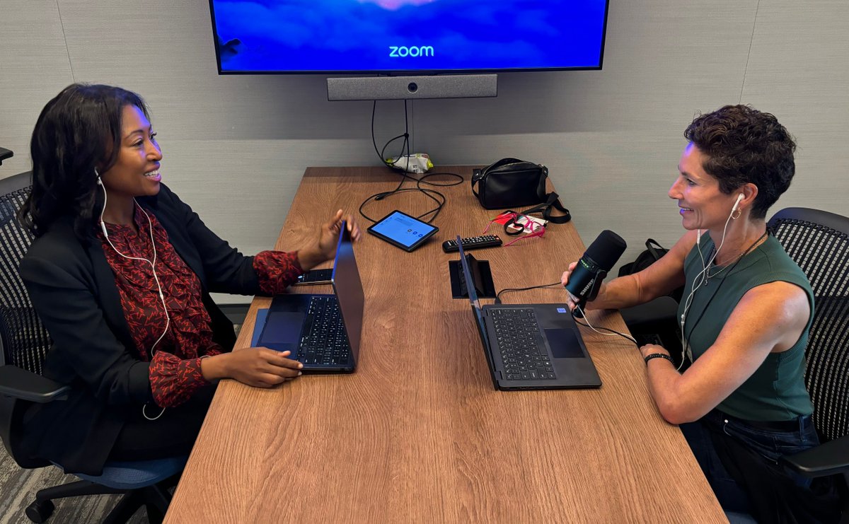 Recording LIVE is a whole different kind of energy! ⚡️

@EDTECHWEEK – thank you for connecting Dr. Angela Jackson and me. 

Can’t wait to share this podcast episode with you next week!

#EDTECHWEEK #NYC #Podcast #WorkplaceTrends #Press