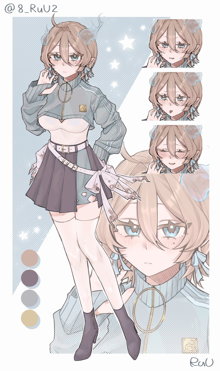 こんな立ち絵のご依頼いかがですか？
#イラスト
#イラスト依頼