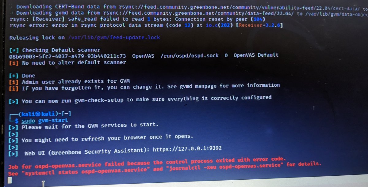 Error❗#OpenVAS and #Wazuh
