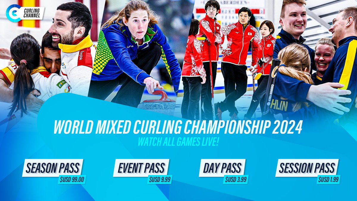 Watch ALL games of the World Mixed starting this Saturday on the Curling Channel! 🏆

Event passes are now available ✔️

Channel Passes: wcf.co/3YpK7rj
Championship preview: wcf.co/3XUHUm3
Watch on the Curling Channel: curlingchannel.tv

#wmxcc #curling