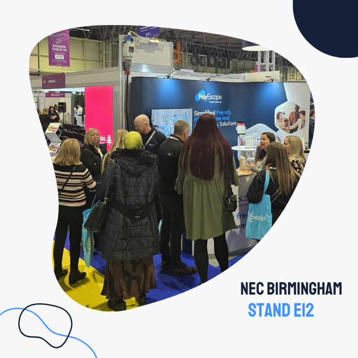 PayescapeUK's tweet photo. We've been absolutely loving the atmosphere today, if you haven't already said hello to us over on stand E12 then come on over! Don't miss out your free payroll, HR and Time and attendance demo 👋 😎
#Healthcare #IntegratedSoftware https://t.co/0P3YmgIslD
