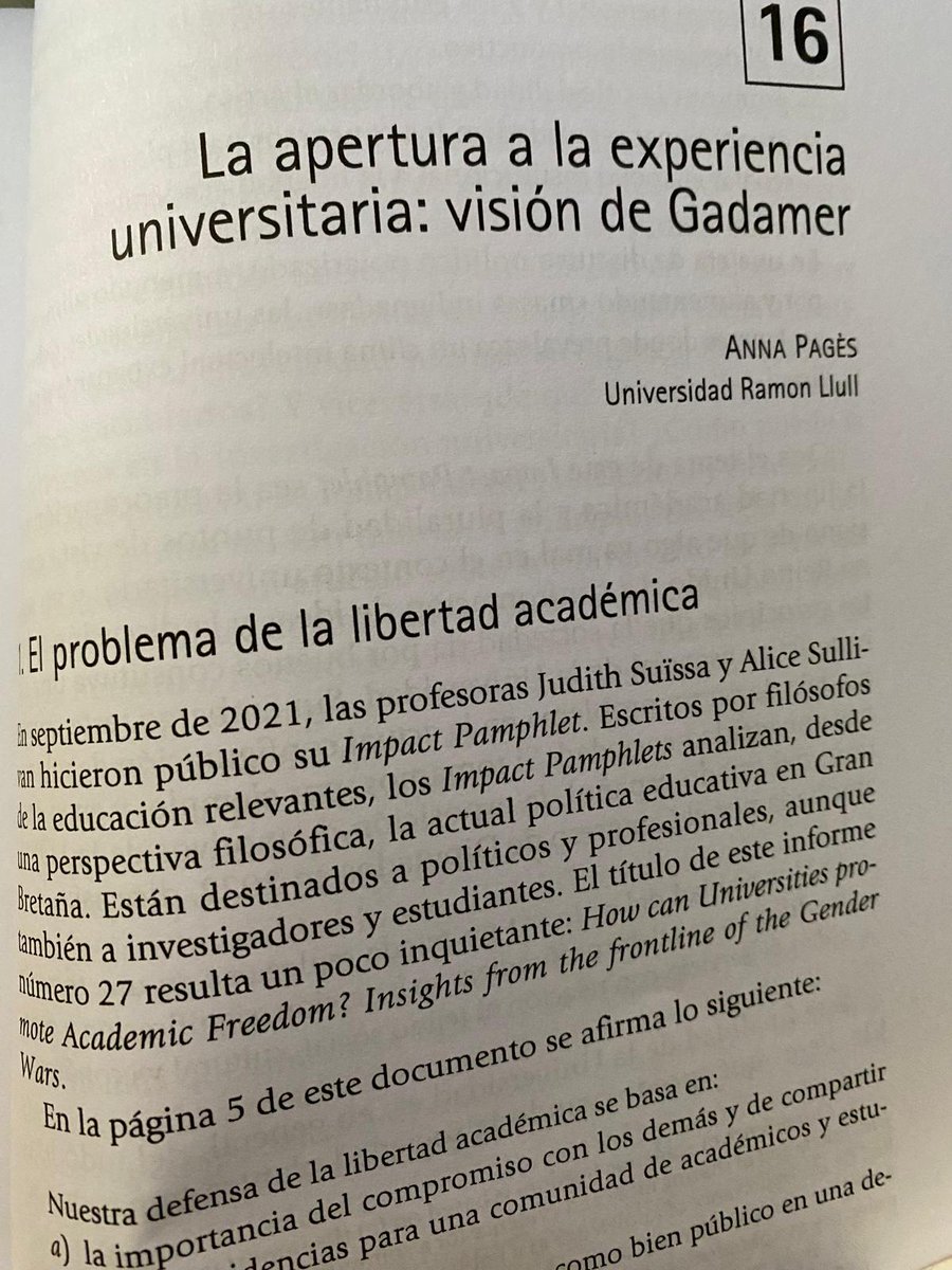 ¡Recién llegado! Los trabajos del Congreso de Filosofía de la Educación. Capítulo 16 sobre Gadamer. Hay mucho que decir sobre este tema.