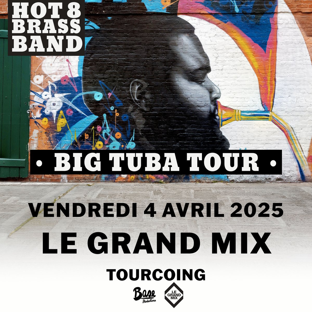 Annonce ----- 🙌
The Hot 8 Brass Band porte bien son nom : chaude, voire brûlante, sa musique fait souffler l'air torride de la Nouvelle-Orléans dans le monde entier. 
Places disponibles !
🎟️ legrandmix.com/fr/agenda/hot-…
🗓️ Mercredi 4 avril 2025 à 20h
📍 Le Grand Mix, Tourcoing