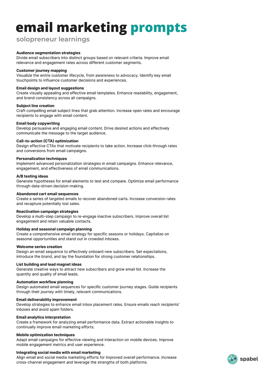 pablodelser's tweet photo. Can't afford Neil Patel for your email marketing efforts? 

Grab these 20 AI prompts as the next best thing, 100% free: https://t.co/dZXiYZu5B5