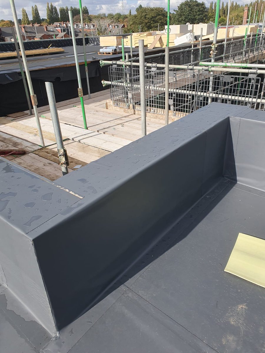 Waterproofing works advancing smoothly at Pershore Road, Strichley on behalf of Green Square Accord.

We're installing over 1,200m² of <a href="/DANOSAUK/">DANOSA UK</a> DANOPOL single ply waterproofing system across several roof areas.

#roofing #singleply #flatroofing #construction