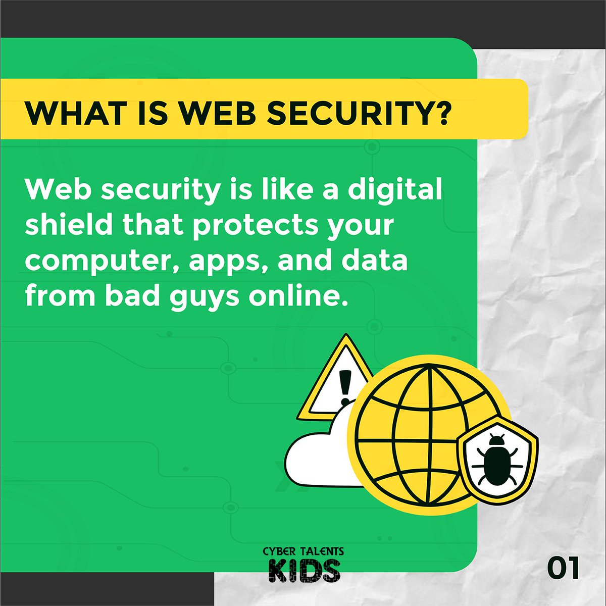 CTalentsKids's tweet image. The #Cyber_Girl today will help you understand more about #web_security! If you Want to be a digital detective🕵️‍♀️ Learn about web security!🛡️

✔You can practice your skills in web security now:
buff.ly/4eFcw2g

#CyberTalents #Cybersec #Info_Tech #Learn_with_the_Cyber_Duo