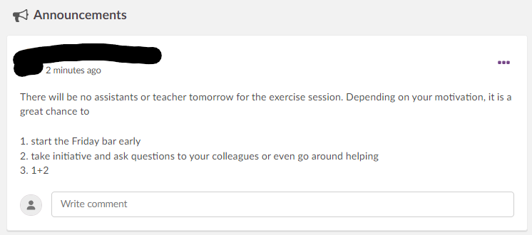 mistclick's tweet photo. An announcement by my prof. in one of the subjects that I am studying. Just gonna leave it here https://t.co/SvZFRrqUoG