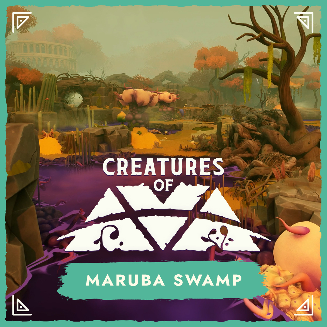 avathegame's tweet photo. Marûba Swamp is one of the most perilous regions in #CreaturesOfAva, so before venturing there, don't forget to take your map, which hints at the locations of the collectibles you can find along the way 💚 https://t.co/aYc1NIupLg