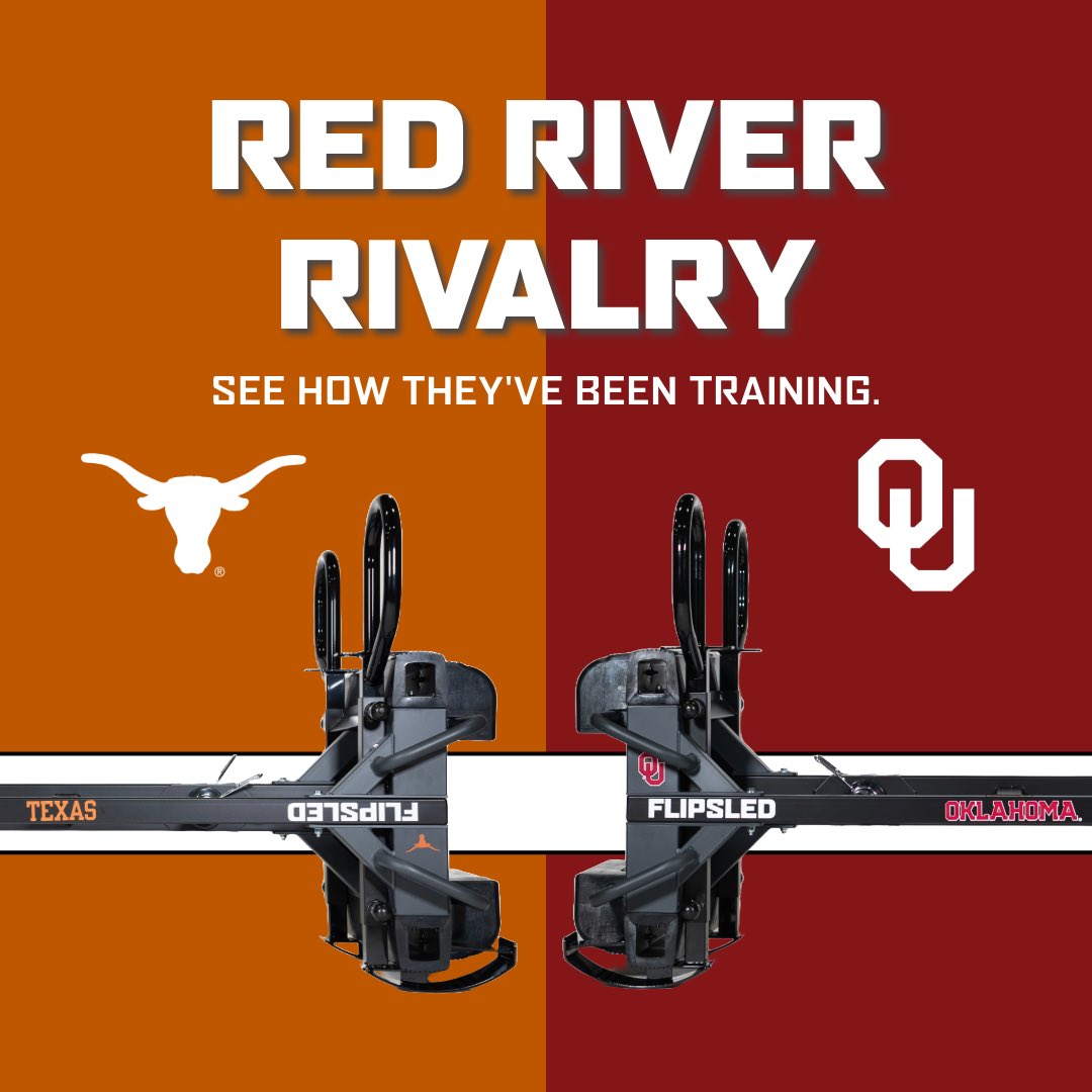 TheFlipSled's tweet photo. THE RED RIVER RIVALRY IS BACK! 

Two powerhouse teams compete this weekend for the Golden Hat Trophy. 

Who do you have this week? https://t.co/VEwEKPwOZU