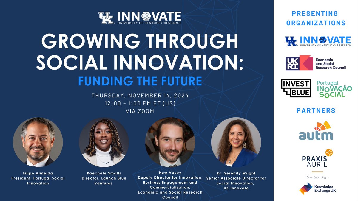 Join us on Thursday, November 14, 2024, from 12-1 pm ET (US) for the next session of Growing Through Social Innovation. This session will dive into funding sources and solutions for social innovation. Register today: conta.cc/4dFv4xY
