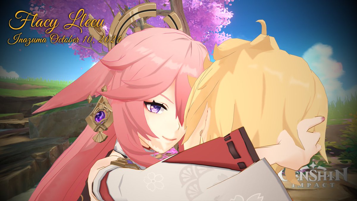 flacyllecu's tweet image. #YaeMiko with #Aether #YaeTher #SoraYae #FlacyLlecu