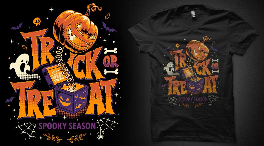 TRICK OR THREAT <a href="/qwertee/">Qwertee.com</a> qwertee.com/designs/vote/t… 

#halloweentshirt #trickortreat #halloween #spookyseason #happyhalloween