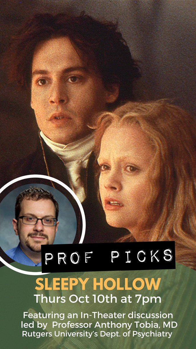 PrincetonGarden's tweet image. We’ve mixed #TimBurton’s #SleepyHollow into our cinematic cauldron for a Prof Pick tonight at 7pm! @atobiamd will guide us through this eerie tale.

Get your tickets here:
princetongardentheatre.org/films/sleepy-h…