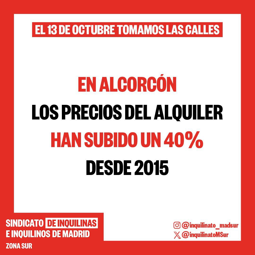 Sindicato de Inquilinas de la Zona Sur de Madrid tweet media