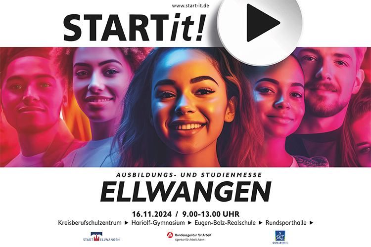 LRA_Ostalbkreis's tweet image. 12. Ausbildungs- und Studienmesse am 16. November 2024 in Ellwangen t1p.de/ktw3r #Ostalbkreis #StartIT #Ausbildung #Studium #Messe #Ellwangen
