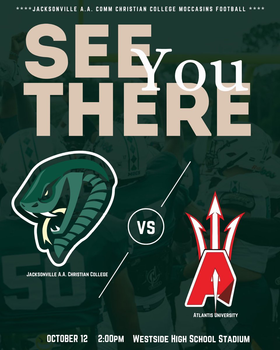 BE THERE! BE EARLY! BE LOUD!

It’s a GREEN OUT GAME! 

The Mocs are set to face off against Atlantis University on October 12th for our big Homecoming game.

🎟️ General: ticketleap.events/tickets/jackso…