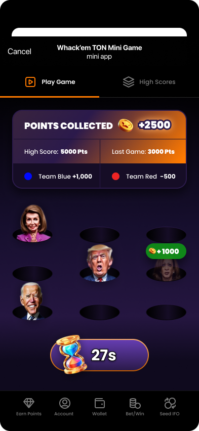 🔥 WHACK &amp; EARN BOOST! 🔥

Rewards increased by +2,000%! 🎮

🏆 Grand Prize: Now over 40 MILLION Airdrop Points!

🎁 Ways to Earn BIG:

👉 50,000 per friend referral
👉 25,000 for tweeting
👉 20,000 for following us on Twitter
👉 1,000 points per whack!

🗳 Every vote adds