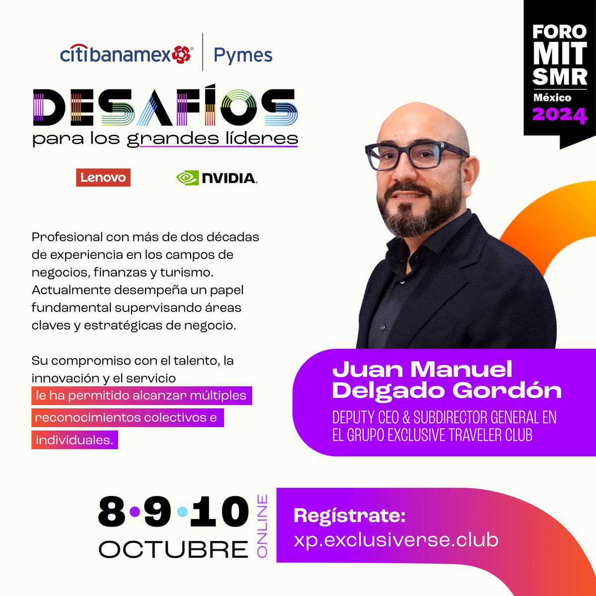 ExclusiverseXP's tweet photo. Hoy a las 11am (GMT-6) en el #ForoMITSloan, estaremos presentes a través de una ponencia dictada por nuestro Deputy CEO, Juan Manuel Delgado.

👉 https://t.co/ib5o6HVAlY

¡No te lo pierdas!! 😉

#ForoMITSloan #Liderazgo #IA #sustentabilidad #exclusivetravelerclub #exclusiverse #web3 #innovacion