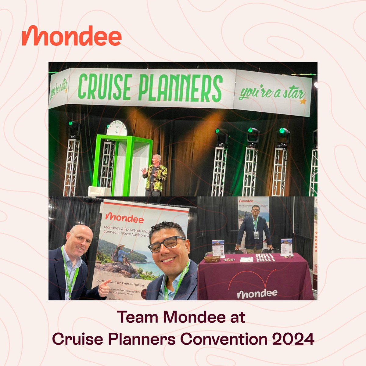 Big shoutout to Cruise Planners Convention 2024 for having us. Thank you for giving us a space to share how Mondee empowers travel advisors with best travel deals through the Mondee Marketplace.

Can't wait to catch up with everyone again. Looking forward to our next meet!