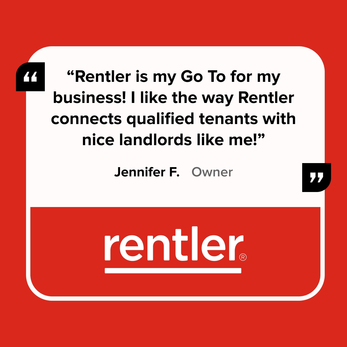 Rentler's tweet photo. Thanks so much, Jennifer! 🎉

We're thrilled to be your go-to for finding those perfect tenant connections. Here’s to more great matches with awesome owners like you! 😊 https://t.co/n48SbCtD0B