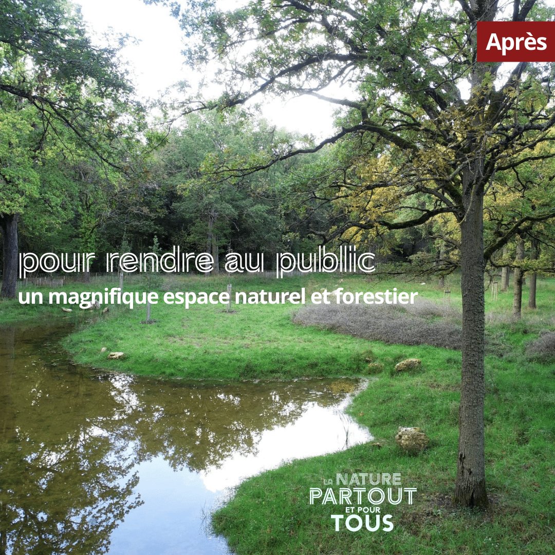 ♻️ Cette opération exemplaire en termes d’aménagement paysager et d’économie circulaire est venue déconstruire 4,5 ha de béton d'un ancien parking de l'hippodrome désaffecté de Ris-Orangis, pour reconstituer et rendre au public un magnifique espace naturel et forestier