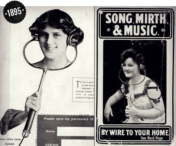 RealPreCinema's tweet photo. The Electrophone was made possible by the efforts of Frenchman Ernest #Mercadier, who was the first to patent headphones. 

These were inspired by the French #Théâtrophone however, unlike the Théâtrophone, the Electrophone did not employ stereo technology. https://t.co/HsRs2hg5HJ