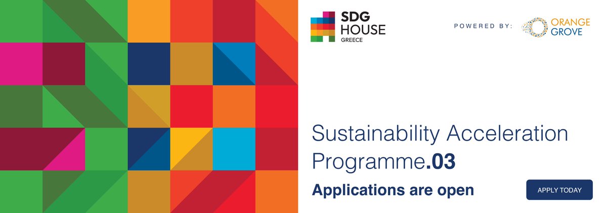 Apply to our 3rd Sustainability Acceleration Programme, powered by <a href="/OrangeGroveGr/">Orange Grove</a>!
This 5-week intensive programme will guide you through the essential aspects of developing a tangible sustainability strategy for your venture. 
Apply to secure your spot: bit.ly/3w5hd3C