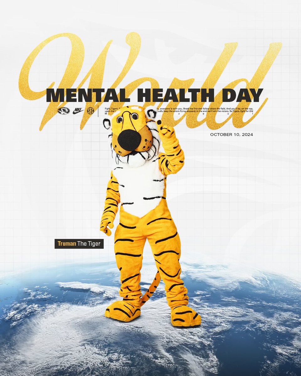 MizzouAthletics's tweet image. To those struggling in silence, we see you and love you no matter what you're going through. You'll always have a place on our campus.

Happy World Mental Health Day 🌎🫶

#MIZ 🐯 x #WinTheGame