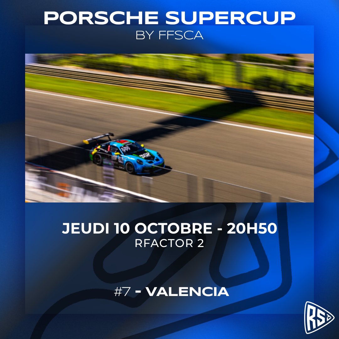 RaceStartTV's tweet photo. La grande finale de la Porsche Super Cup by FFSCA c'est CE SOIR ! 
Rendez-vous à Valence pour se dernier meeting du championnat, il va y avoir du spectacle ! 

20h50 sur RaceStartTV

#simracing #rfactor2 #porsche #ffsca https://t.co/BF0va2GP6n