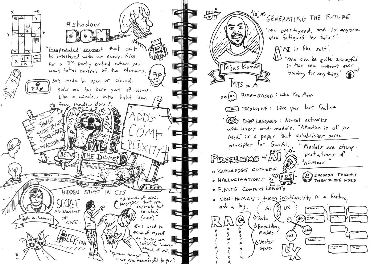 agenbyte's tweet photo. Great time (and insights) at #smashingconf in NYC! Here’s a few pages of notes I took during the talks. https://t.co/7bnePLvU4H