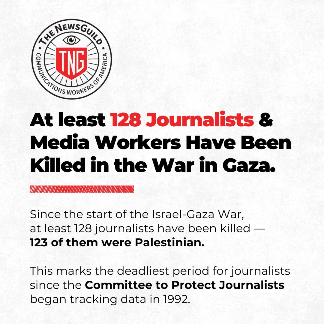 This week marks one year since the start of the Israel-Gaza war, the deadliest period for journalists and media workers since 1992, according to the Committee to Protect Journalists.

We demand respect for international law and the protection of journalists worldwide.