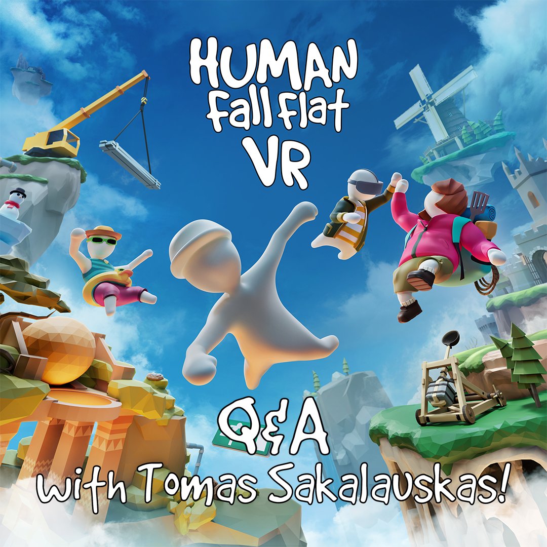 Join us for a Q&amp;A session with Tomas Sakalauskas, the creator of Human Fall Flat! Who'll be answering YOUR questions on October 24th at 6PM BST/10AM PT! 

The event will be held on Discord, join here! 👇discord.gg/pczH3ek8?event…

Got a question for Tomas? Ask away! 👇