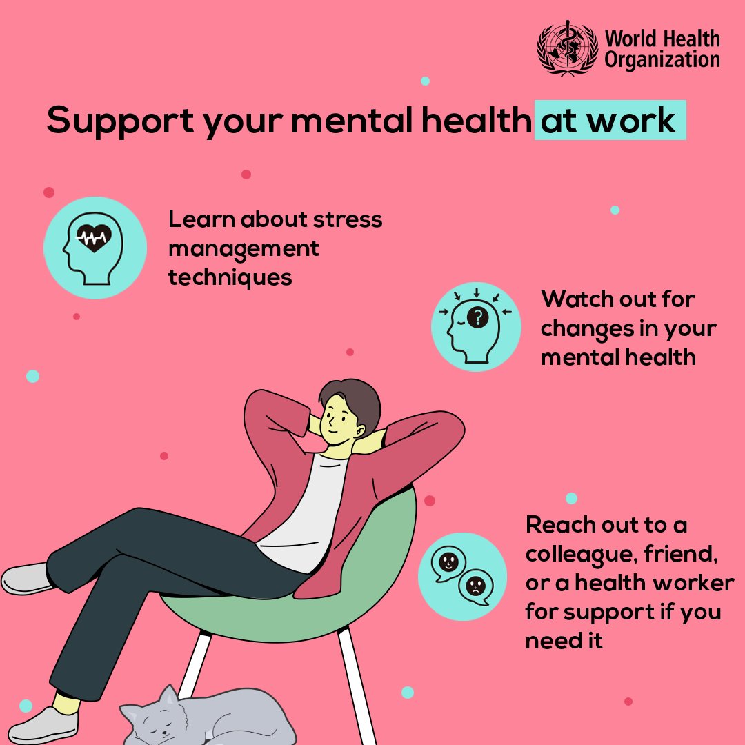 Today is World Mental Health Day 2024 ❤️ 

We're proud to support the World Health Organisation (WHO) for World Mental Health Day to raise awareness about this year's theme which is 'mental health at work'. 

Find out more about how you can support here: who.int/campaigns/worl…