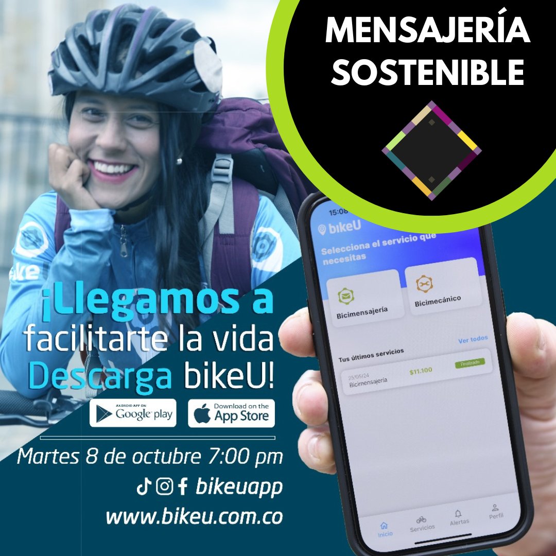 Te gustaría que nuestra parte de componente ambiental con bicimensajería la realizaríamos con <a href="/bikeuapp/">BikeU</a>?? 

Ayer fue su lanzamiento, así que ya puedes descargarla y realizar tus envíos con este componente sostenible, seguro y efectivo ✅ tarifas cómodas y entregas rápidas.