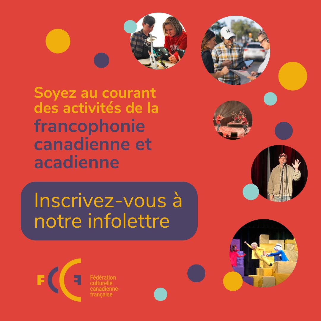 Vous soutenez la culture #frcan et acadienne? Restez au courant grâce à notre infolettre sur mesure: 
🎯Grandes primeurs
🎯Nouvelles des Arts à l’école
🎯Événements culturels de L’accélérateur TADA 
🎯Formations de La bande numérique 
👉Abonnez-vous bit.ly/3XYvZn9