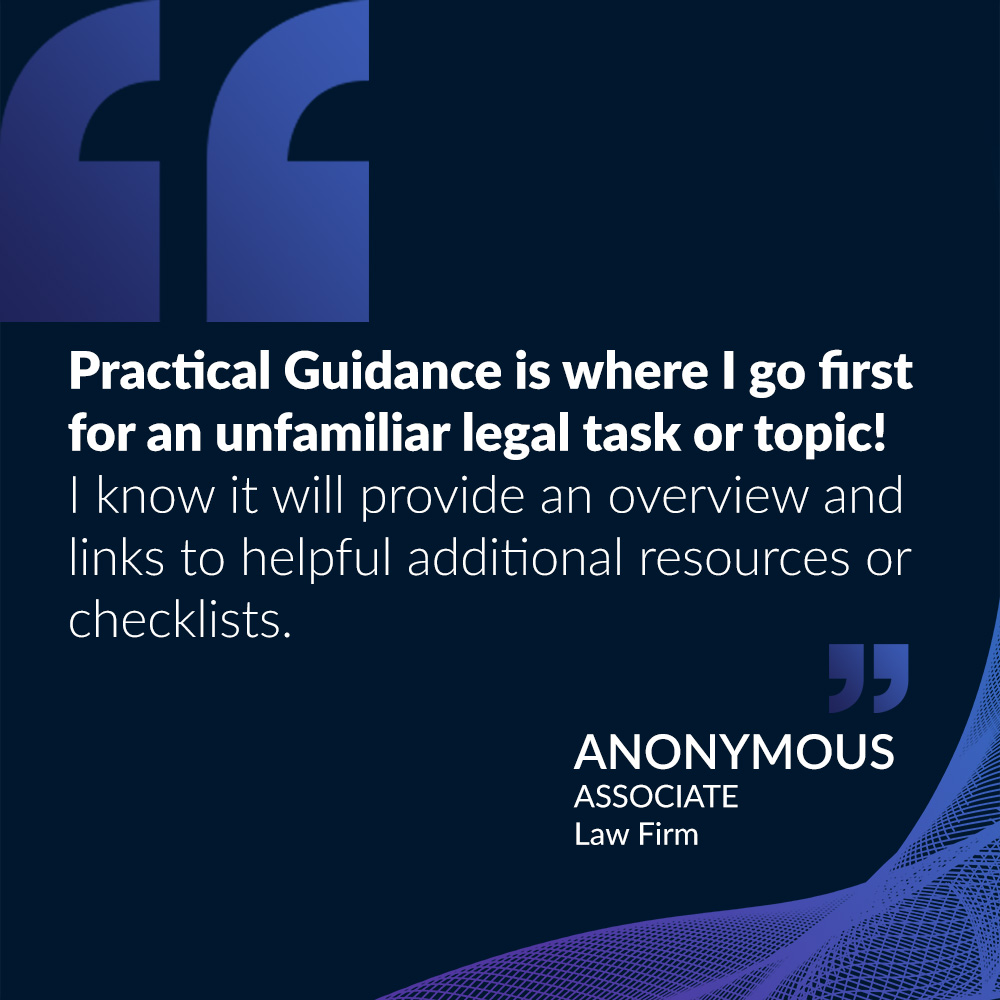 LexisNexis's tweet image. Need reliable guidance on new legal tasks? Practical Guidance offers comprehensive overviews and essential resources to get you started.

Get your free trial today! 👉 bit.ly/42c11bJ 

#TestimonialThursday #PracticalGuidance