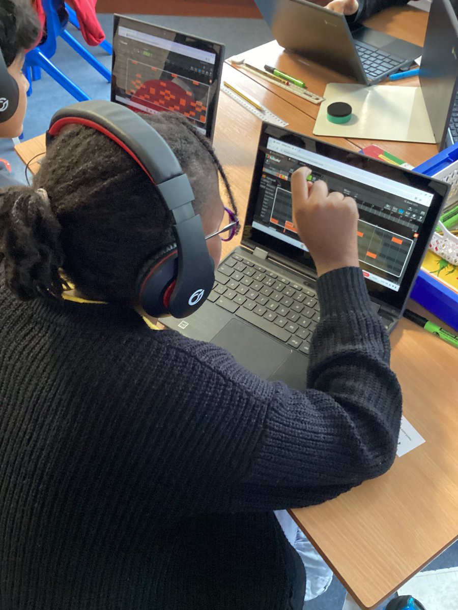 In music, we have been experimenting with percussion and bass instruments on Yumu studio on Charanga! <a href="/WhittinghamWHA/">Whittingham Primary Academy</a> <a href="/MissRoopshaWHA/">Miss Roopsha</a>