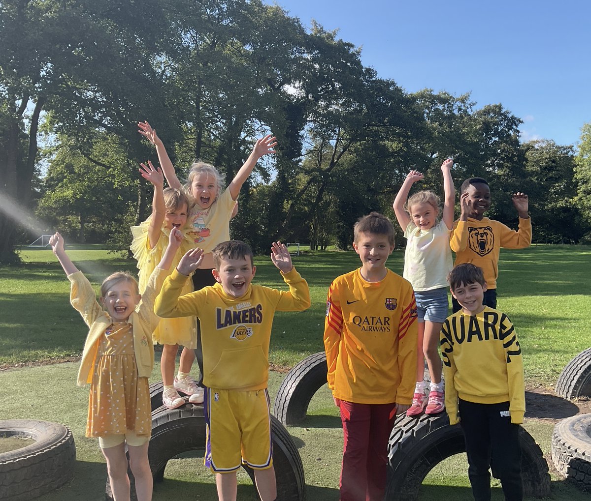 We have had a great time in school celebrating World Mental Health Day today. We have had lots of fun in yellow raising £300 for YoungMinds. #WorldMentalHealthDay #HelloYellow
