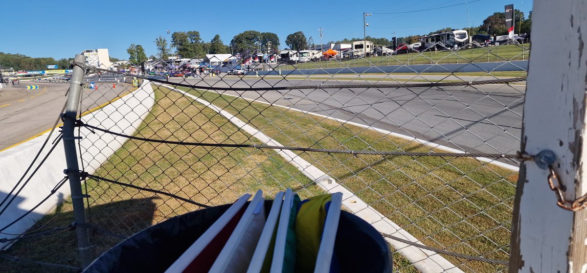 deadsquirrel's tweet image. Good morning @IMSARadio, waving cloth at turn 1. Our own little island on this gloriously warm day :-)