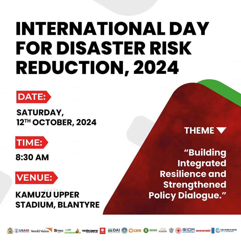CARE Malawi (@careintmalawi) on Twitter photo CARE's humanitarian team and <a href="/titukulaneRFSA/">TitukulaneRFSA</a> are joining the Government of Malawi, <a href="/DisasterDept/">Department of Disaster Management Affairs-DoDMA</a>, and stakeholders in commemorating #DDRDay2024 this Saturday, 12th October.  Let’s come together to drive change and build a safer, more resilient future for all! #ResilienceBuilding CARE's humanitarian team and <a href="/titukulaneRFSA/">TitukulaneRFSA</a> are joining the Government of Malawi, <a href="/DisasterDept/">Department of Disaster Management Affairs-DoDMA</a>, and stakeholders in commemorating #DDRDay2024 this Saturday, 12th October.  Let’s come together to drive change and build a safer, more resilient future for all! #ResilienceBuilding