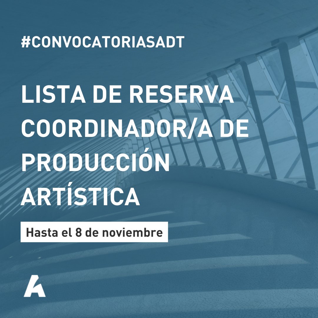 Auditoriotfe's tweet photo. 📢 #ConvocatoriasADT | Auditorio de Tenerife S.A.U. abre convocatoria para la constitución de una lista de reserva para contrataciones temporales en la categoría de coordinador/a de producción artística.

📆Plazo hasta 8 de noviembre
ℹ️ Bases y solicitud: https://t.co/glgavgoJnI https://t.co/ewLwCvcdxQ