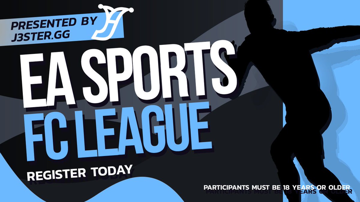 Introducing the J3ster.gg EAFC League - Only a couple of spots left!

🥇 $500 Prize Pool
🆓 Free Entry
👉 Up to 24 players
⚽ 2x Matches per week

Registration CLOSES tonight at midnight UK. To sign up, fill out the following form:  t.ly/s8jqG

* Must