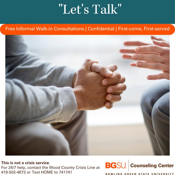 Please join us for "Let's Talk" on Monday, November 4th from 11:00 AM - 12:00 PM at the Health &amp; Human Services Building, Room 107