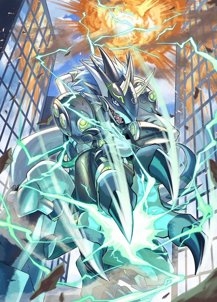 ⚡️💥
🎨：<a href="/willd_01/">willd</a> 
#オリジナルデジモン #OC #DigimonOC #Digimon #digimon #digifake #digimonfanart
