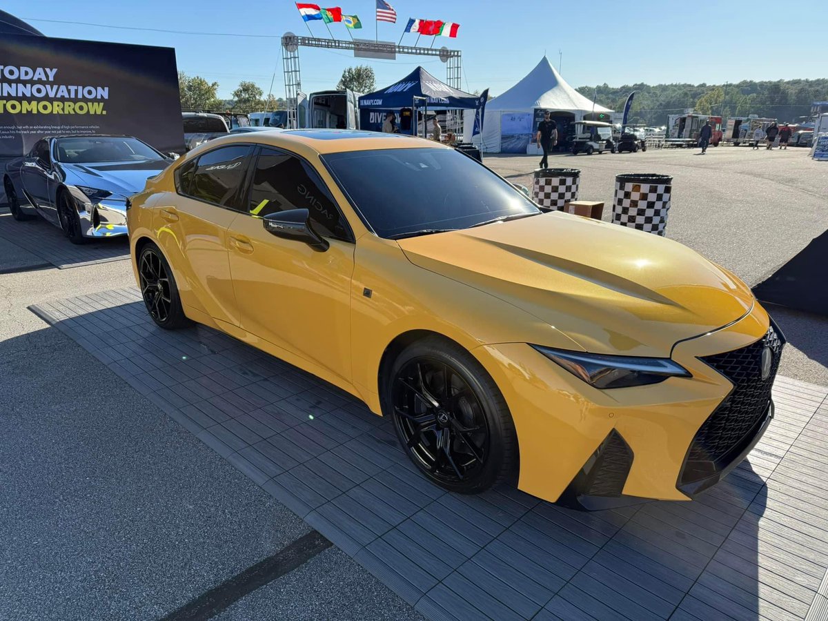 The 2025 IS 500 special appearance package in Flare Yellow, courtesy of Myron Maret. The car is at Road Atlanta this weekend’s Petit Le Mans if you’re able to swing by and see it in person 🐝
.
.
#IS500 #lexusIS500 #lexusIS #flareyellow